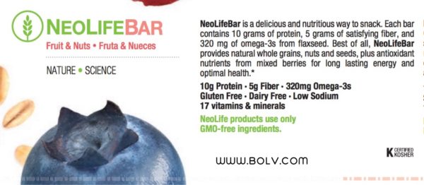 NeoLifeBar Fruit & Nuts Satisfy Hunger