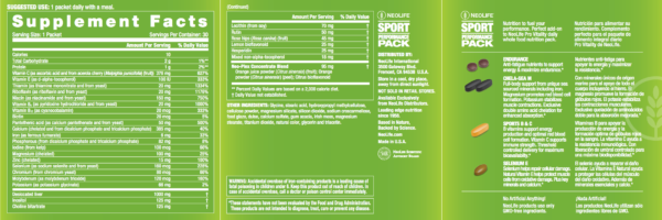 Sport Performance Vitamin Pack-1337